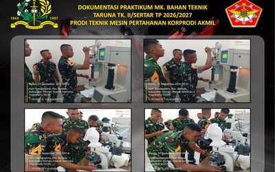 TARUNA AKMIL LAKSANAKAN PRAKTIKUM BAHAN TEKNIK DI LABORATORIUM MATERIAL TEKNIK AAU YOGYAKARTA